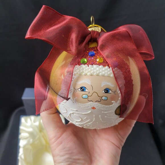 Collector’s Series Large Santa Glass Ornament Hand Made Poland - 2004 Christmas - Picture 4 of 7